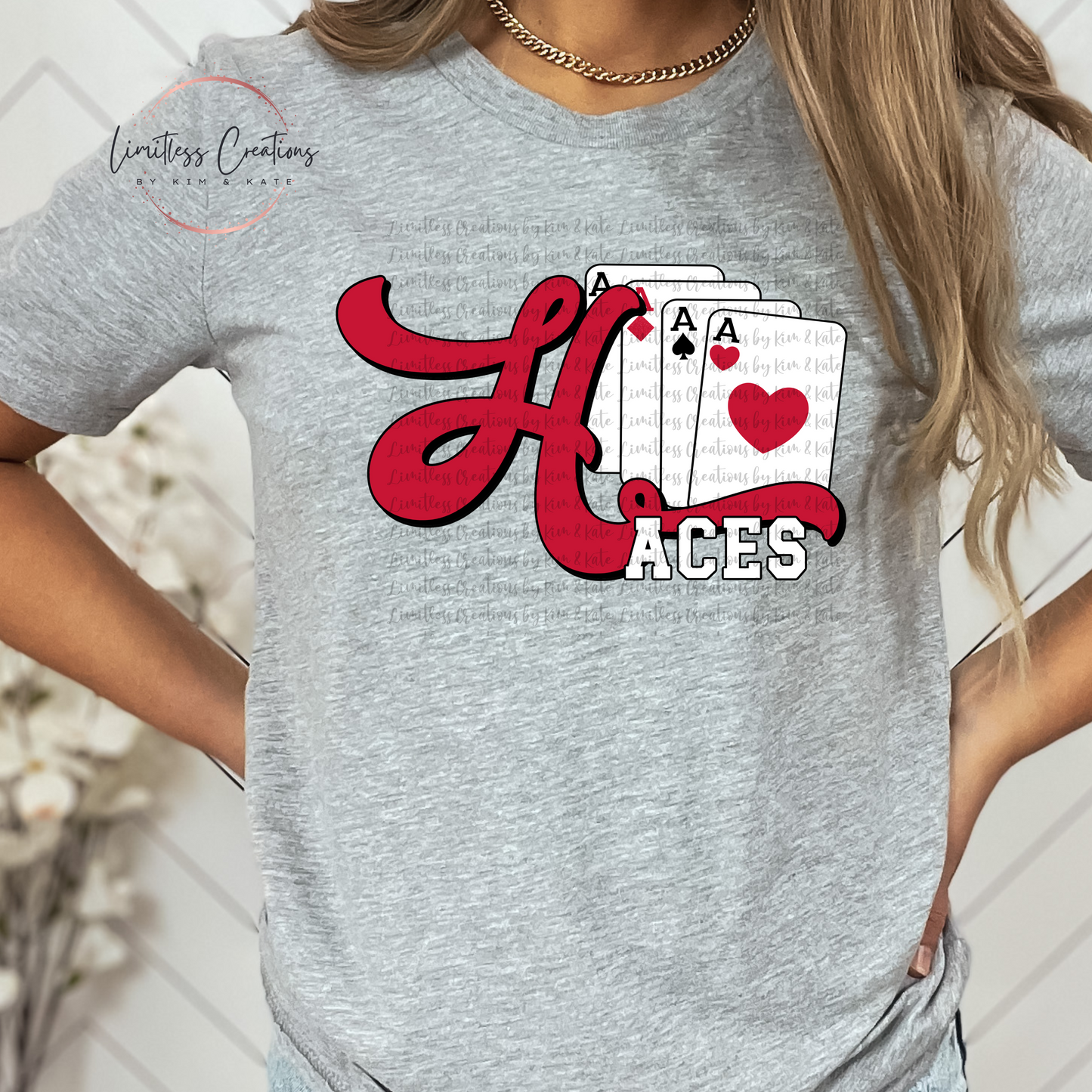 Aces H with cards Graphic Shirt