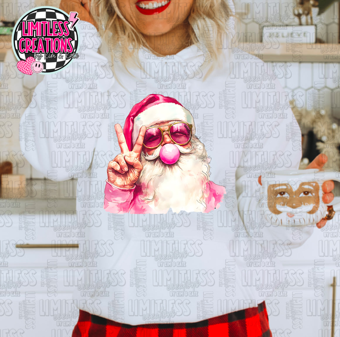 Santa blowing bubble Christmas shirt