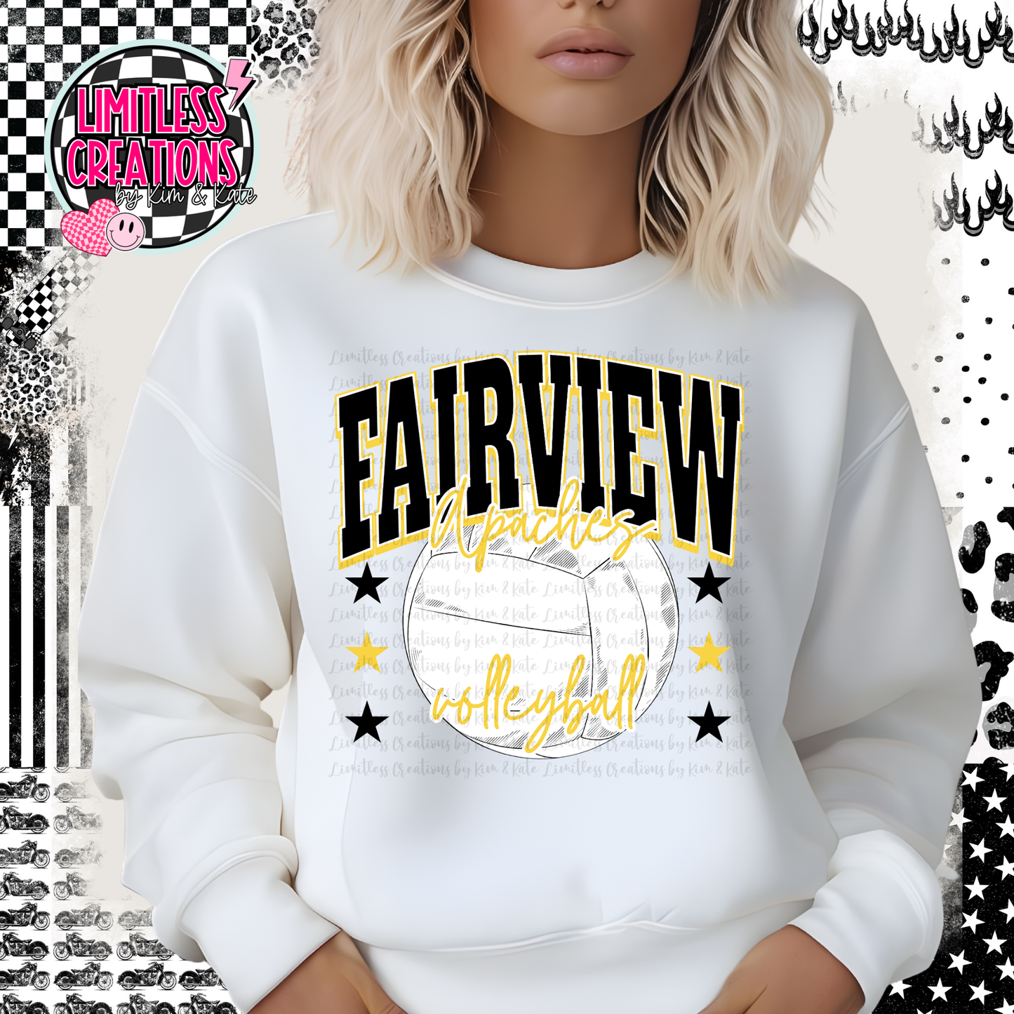 Fairview Apaches Volleyball Stars Shirt
