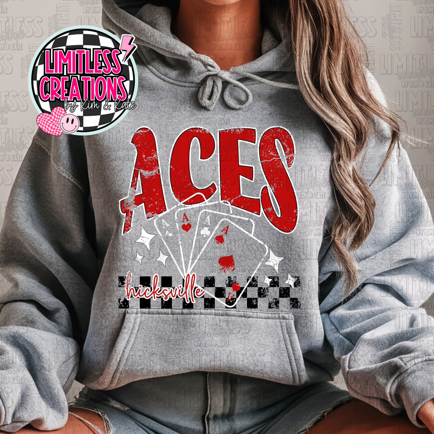 Hicksville Aces Cards & Checkered Shirt
