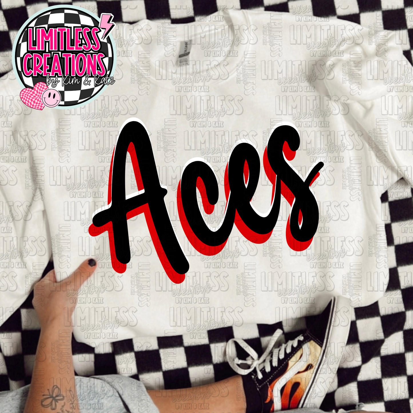 Hicksville Aces Cursive Shirt