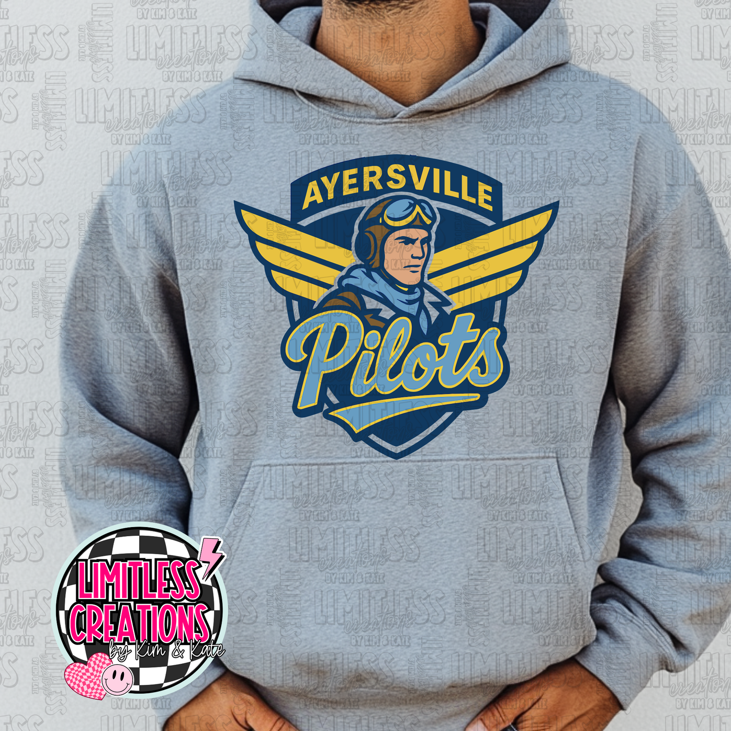 Ayersville Pilots Wings Navy Shirt