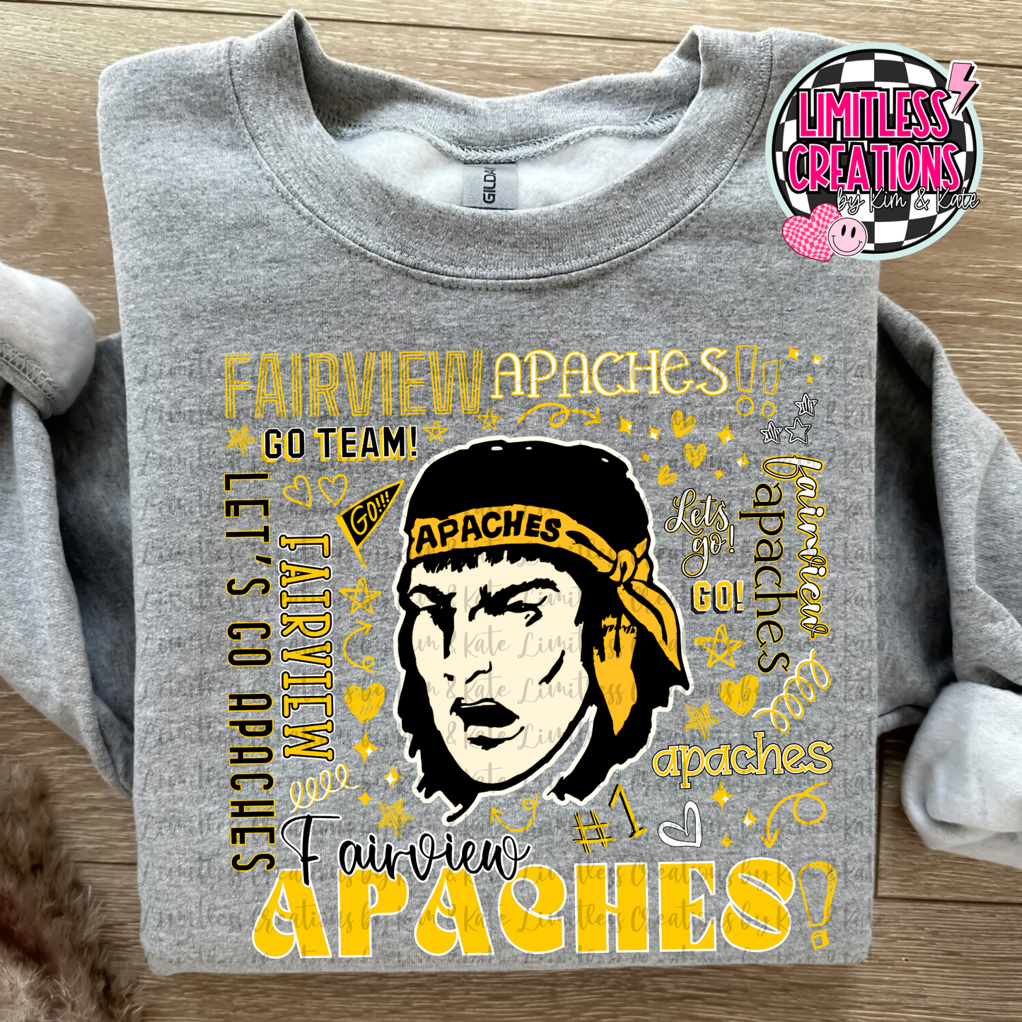 Fairview Apaches Typography Shirt