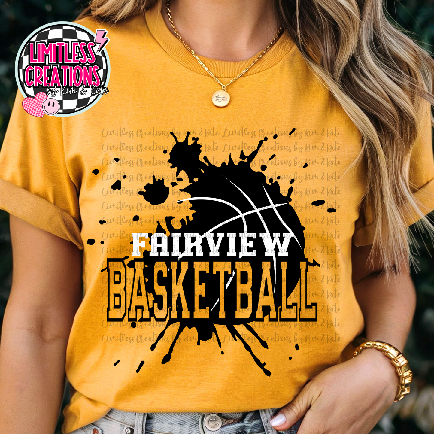 Fairview Apaches Basketball Splatter Shirt