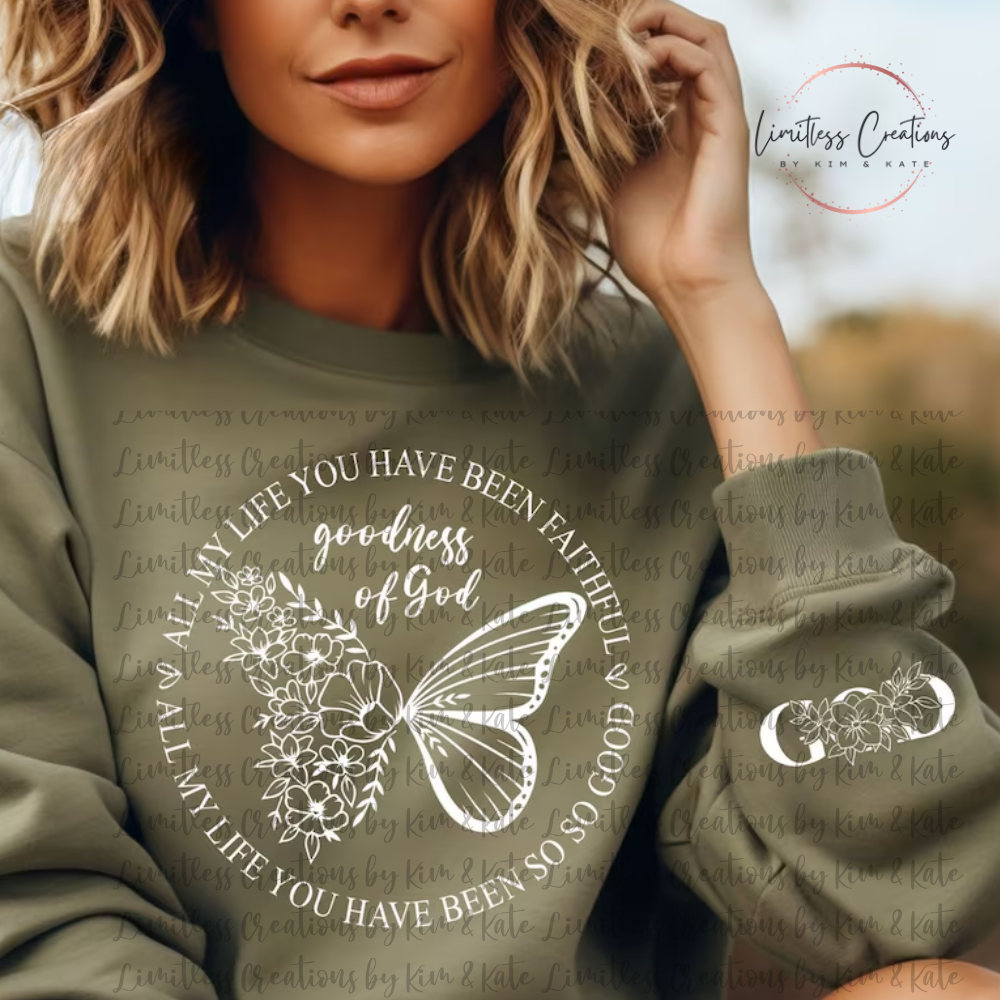 Goodness of God Butterfly Shirt