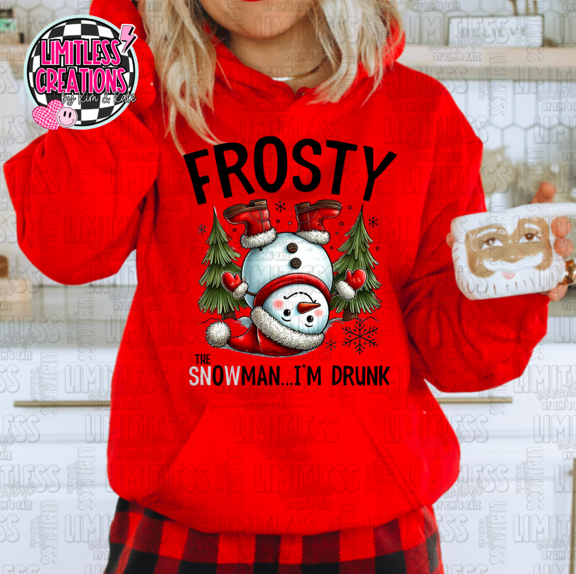Drunk snowman Christmas shirt