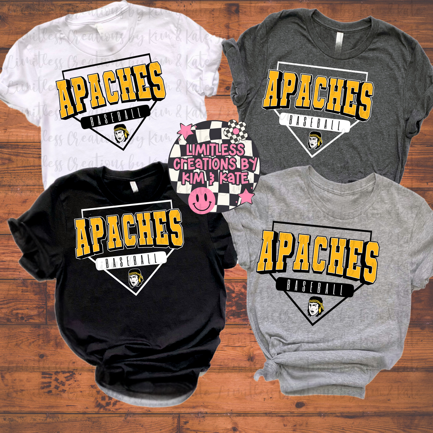 Fairview Apaches Baseball Diamond School Spirit Shirt