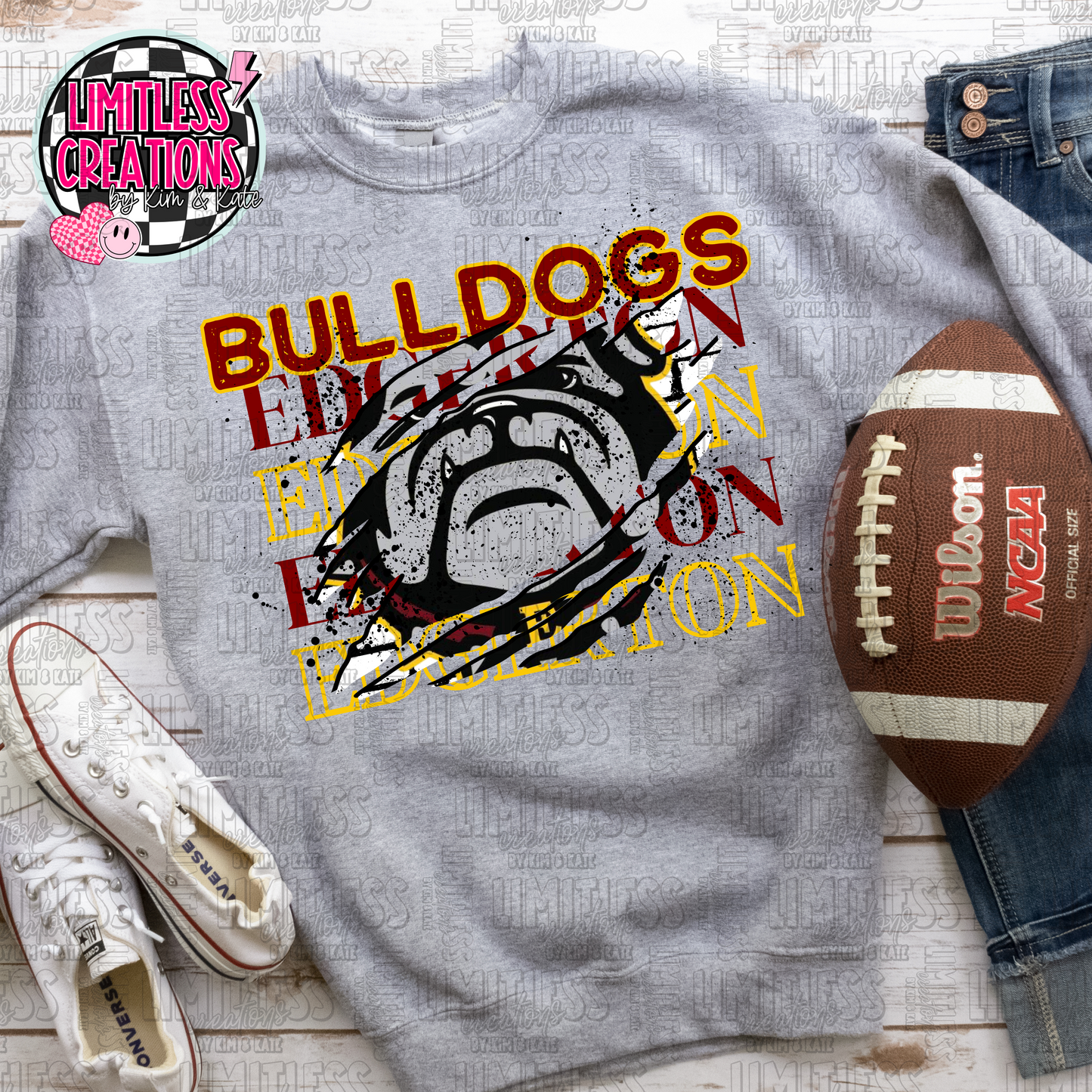 Bulldog Shredded Graphic Shirt