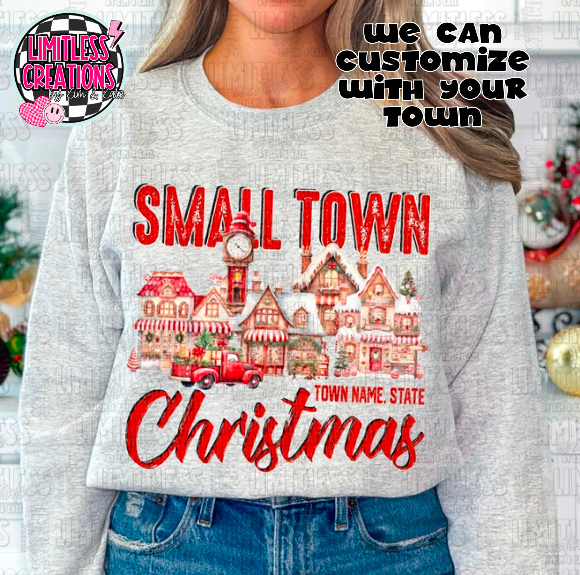 Small town customized Christmas Shirt