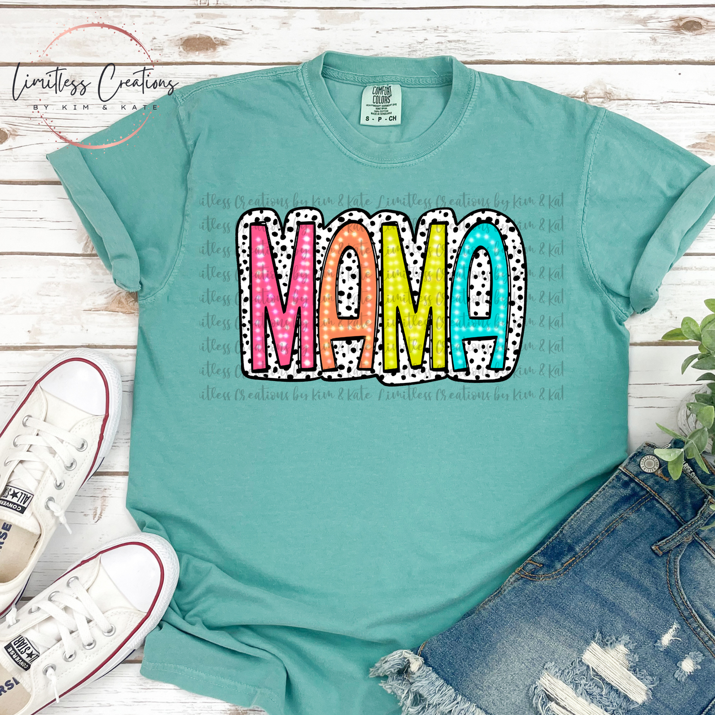 Dotted Colorful Mama Shirt