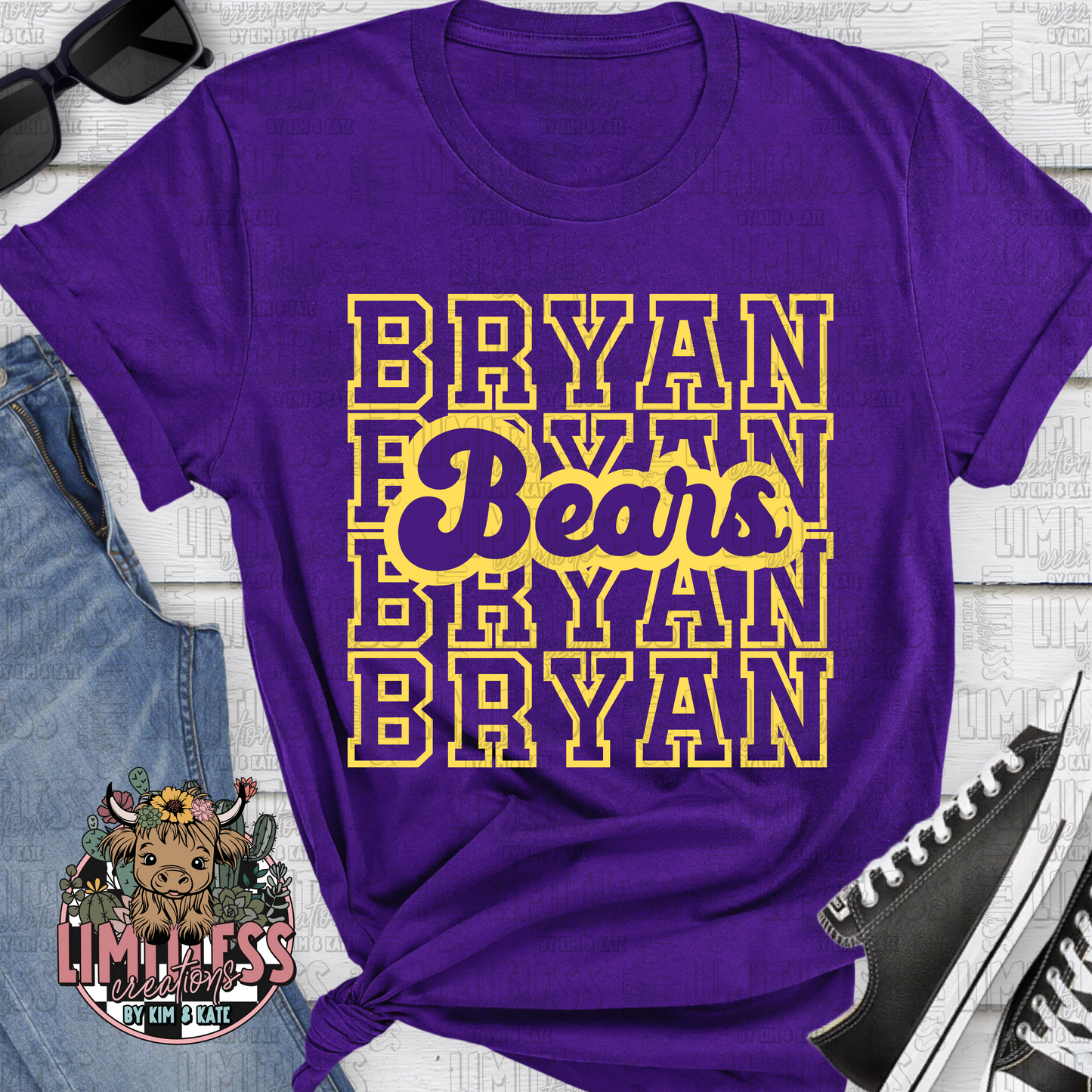 Stacked Words Bears School Spirit Shirt