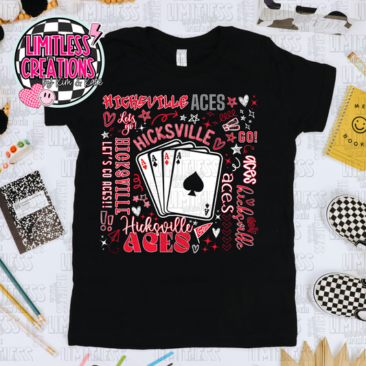 Hicksville Aces Typography Shirt
