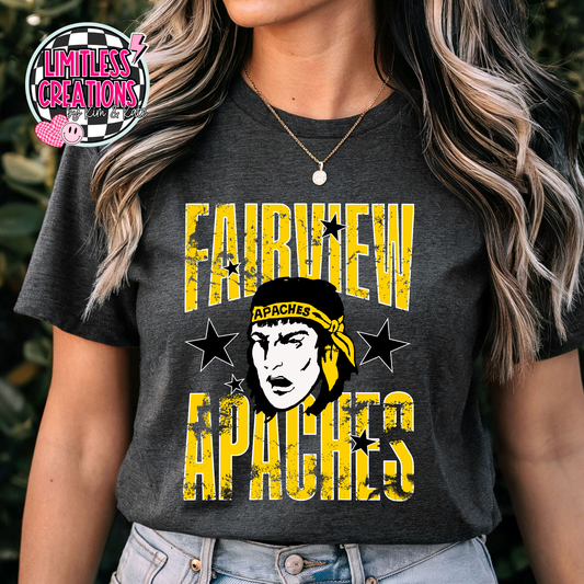 Fairview Apaches Bold Letters Shirt