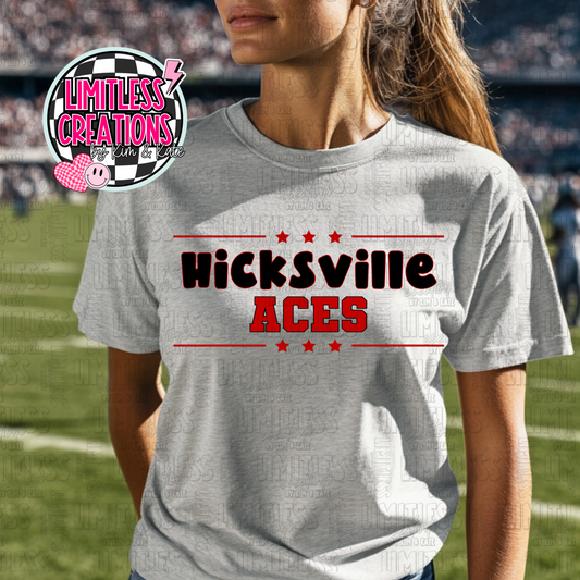 Hicksville Aces with Stars Graphic Shirt