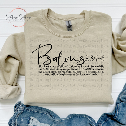 Psalms 23: 1-6 Shirt