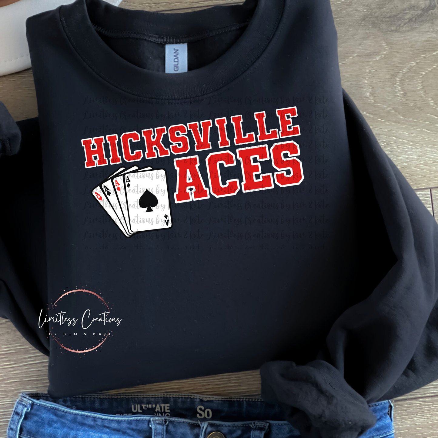 Hicksville Aces with Cards Graphic Shirt