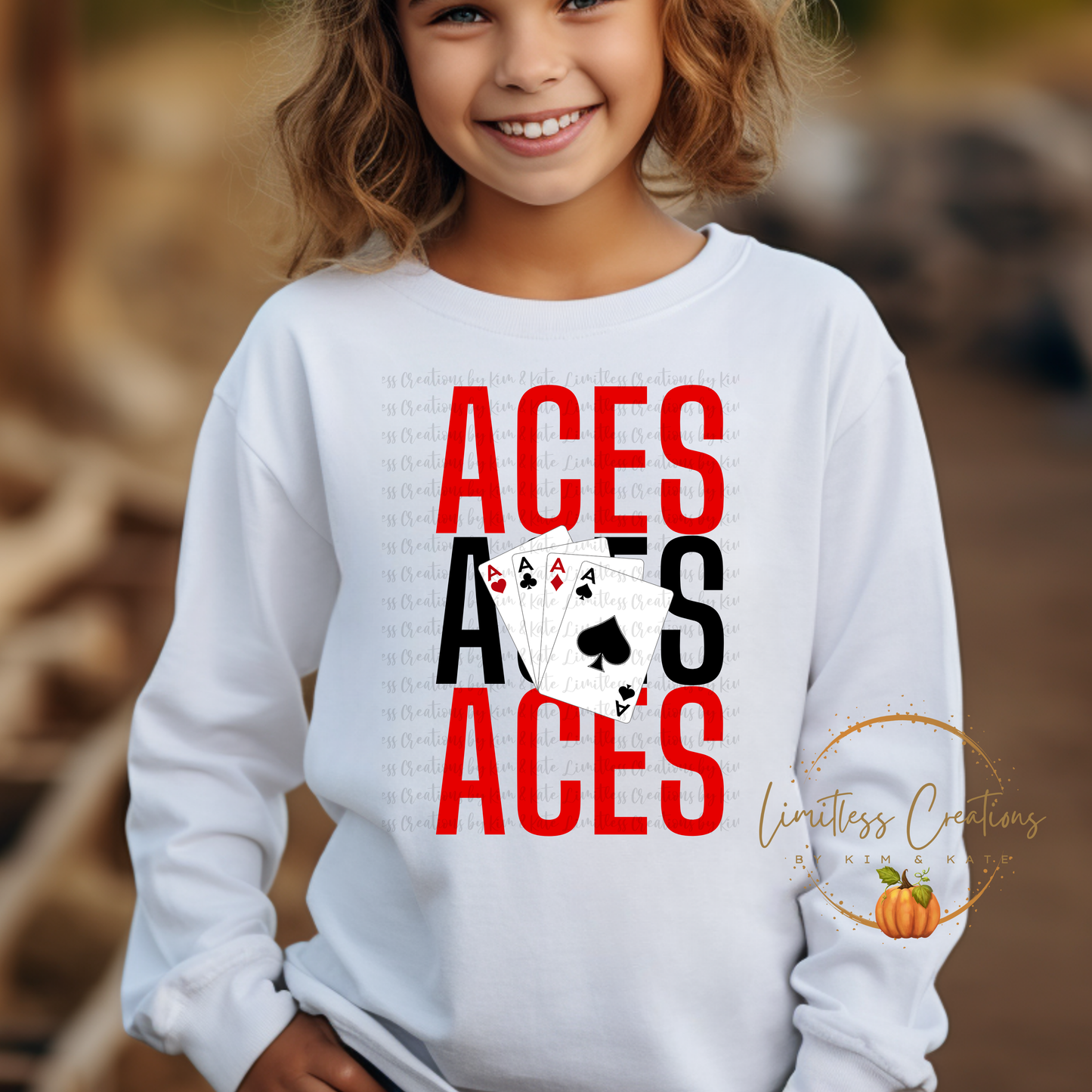 Triple Aces with Cards Graphic Shirt