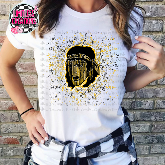 Fairview Apaches Paint Splatter Shirt