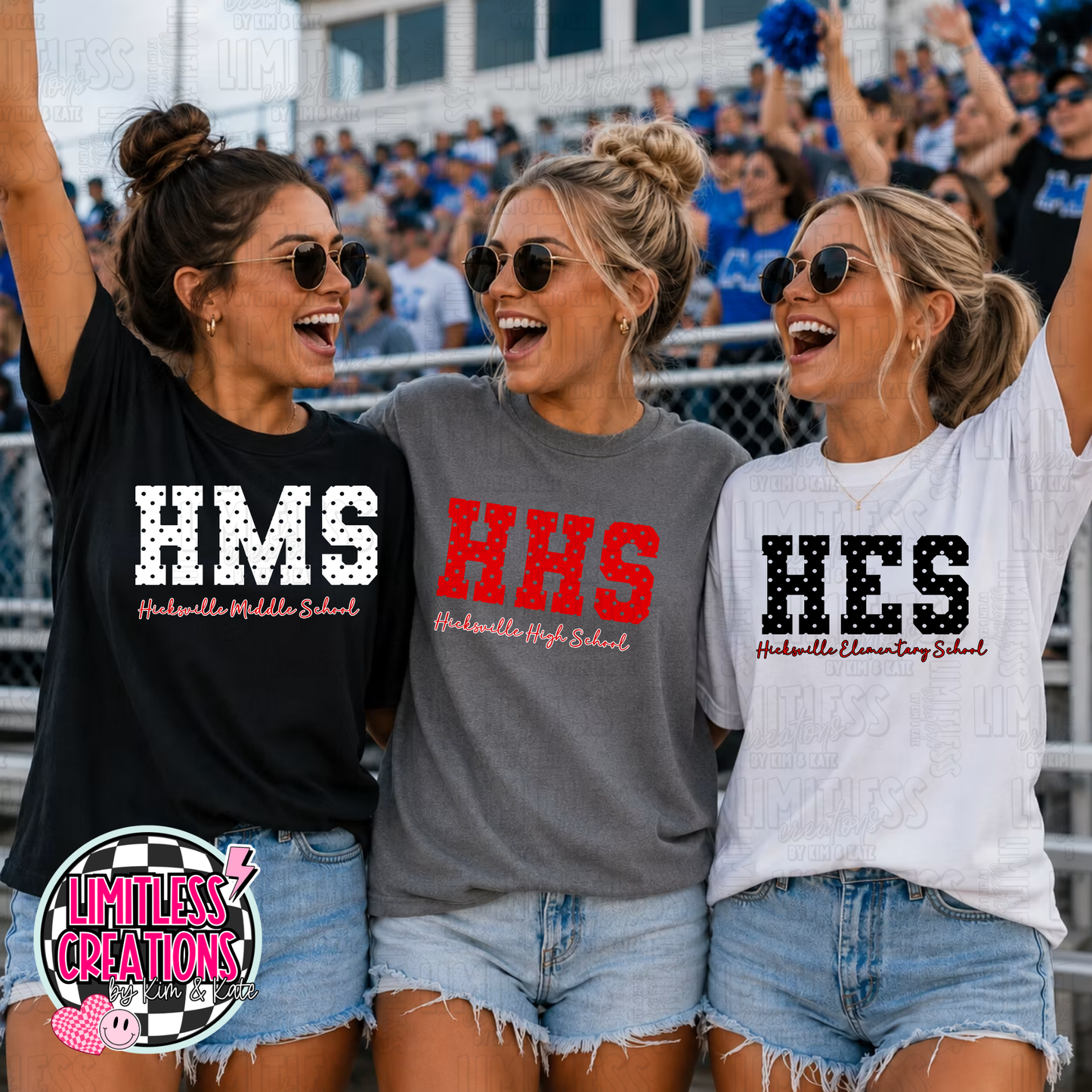 School Spirit Hicksville Initials shirt