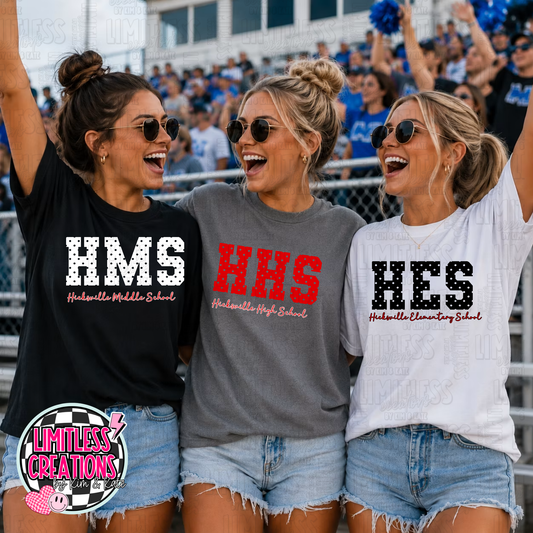 School Spirit Hicksville Initials shirt