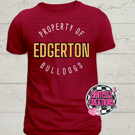 Property of Edgerton Bulldogs Graphic Shirt