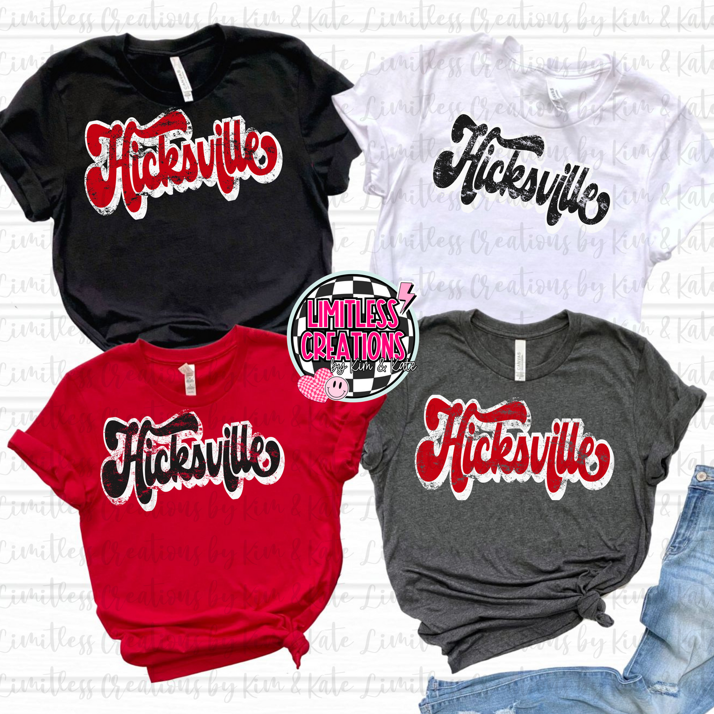 Hicksville Cursive Distressed Graphic Shirt