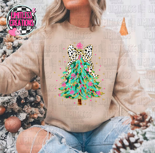 Coquette Glitter Tree Christmas shirt
