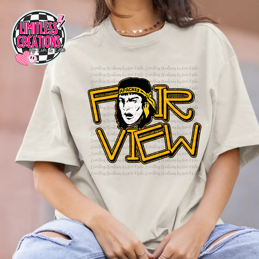 Fairview Apaches Crazy Letters Shirt