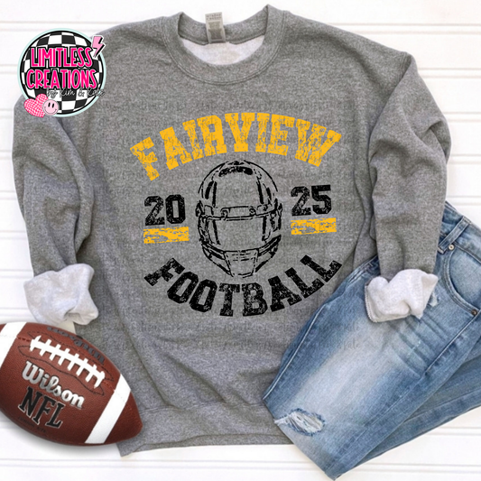 Fairview Apaches Football Helmet Shirt
