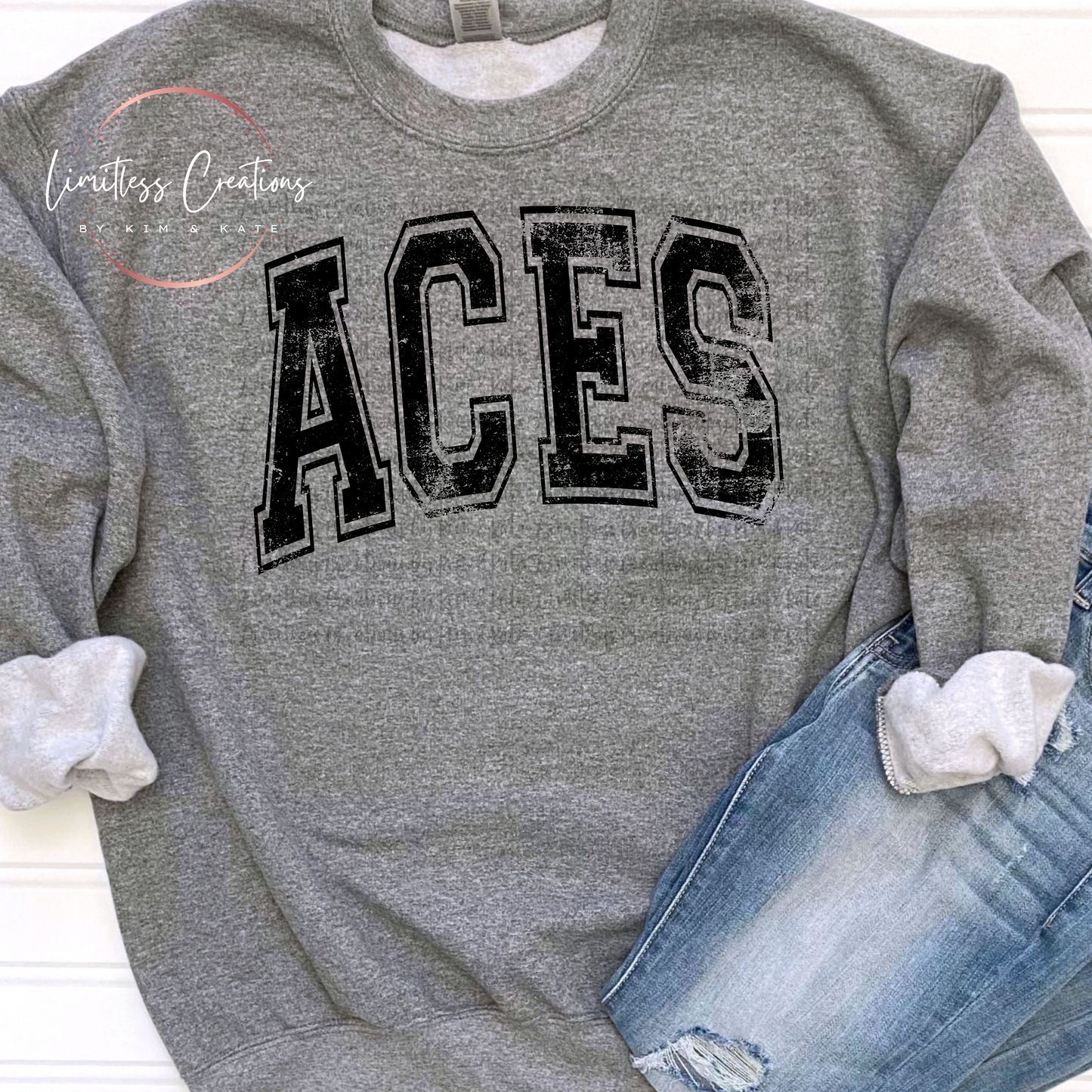 Aces Distressed Graphic Shirt