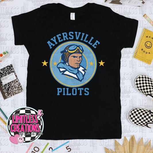 Ayersville Pilots Mascot Circle Shirt