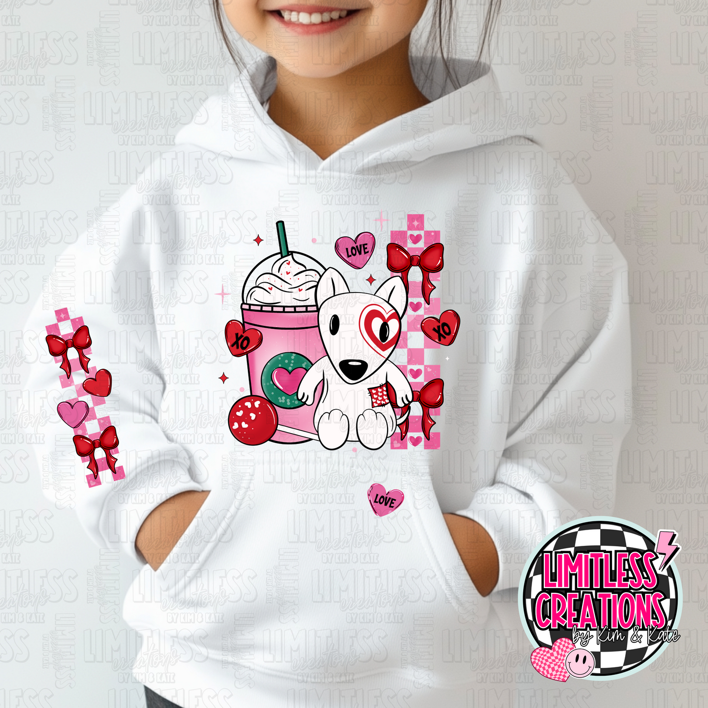 Dog with Coffee Valentine Graphic Shirt