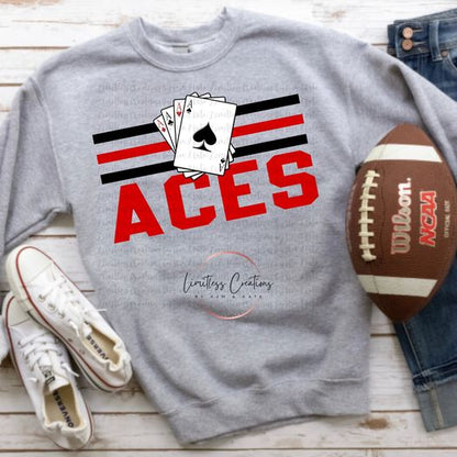 Aces Cards  Varsity Letters Shirt