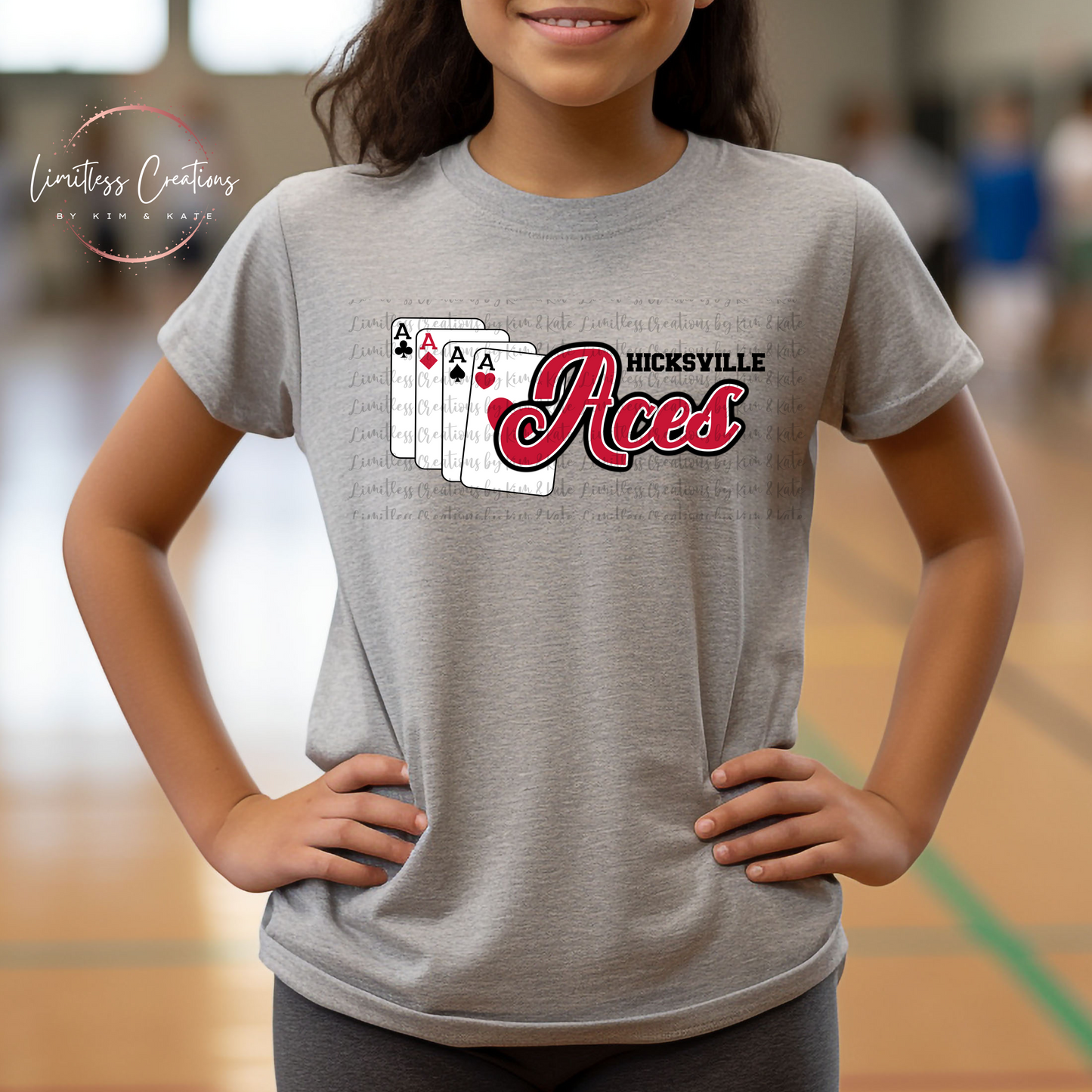 Hicksville Aces with Cards Graphic Shirt