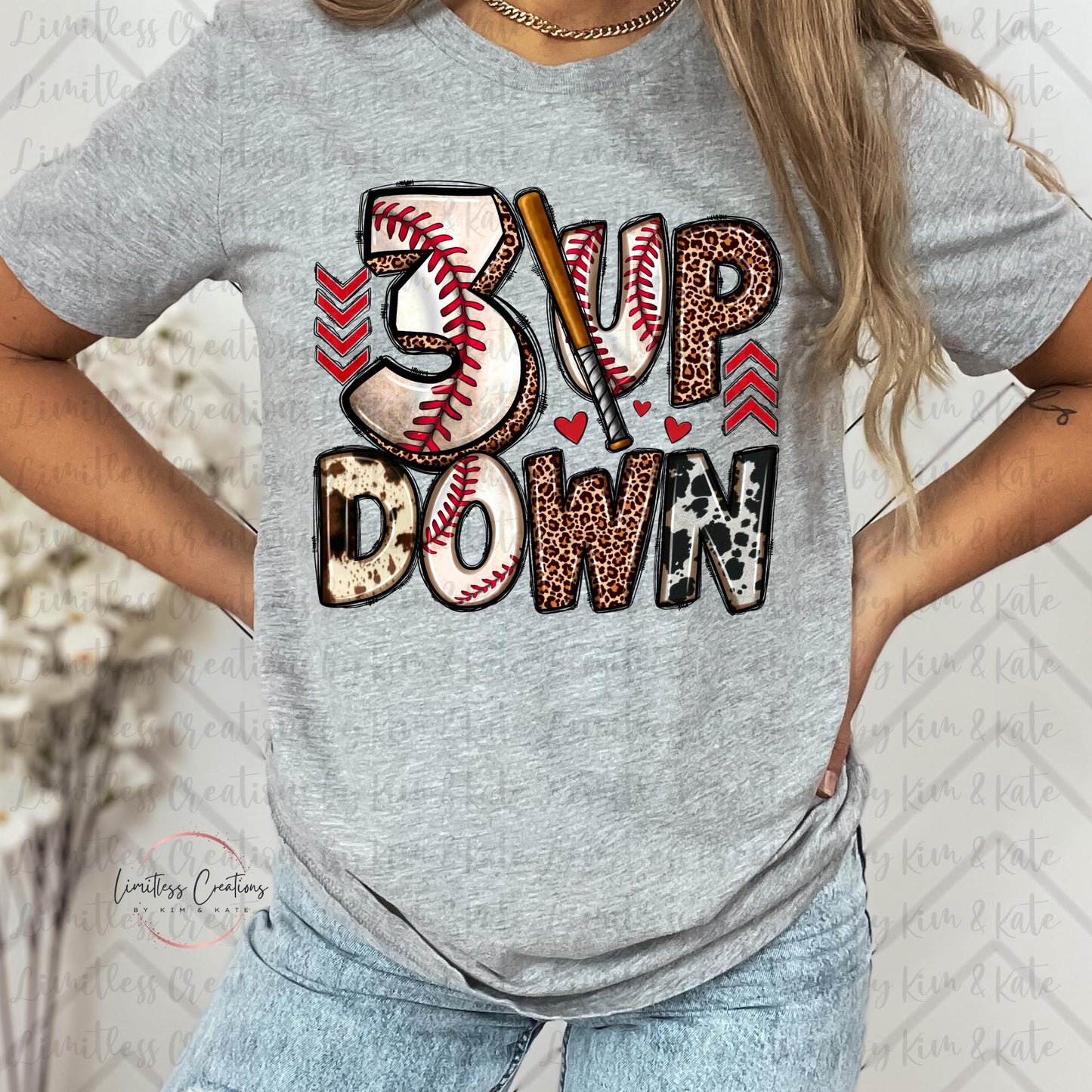 3 UP 3 DOWN BASEBALL SHIRT