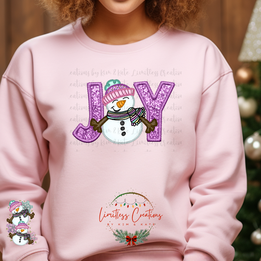 Joy Snowman with Sleeve design  Shirt