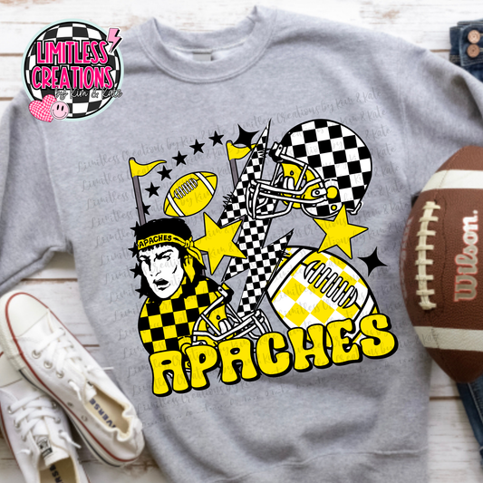 Fairview Apaches Checker Football Shirt