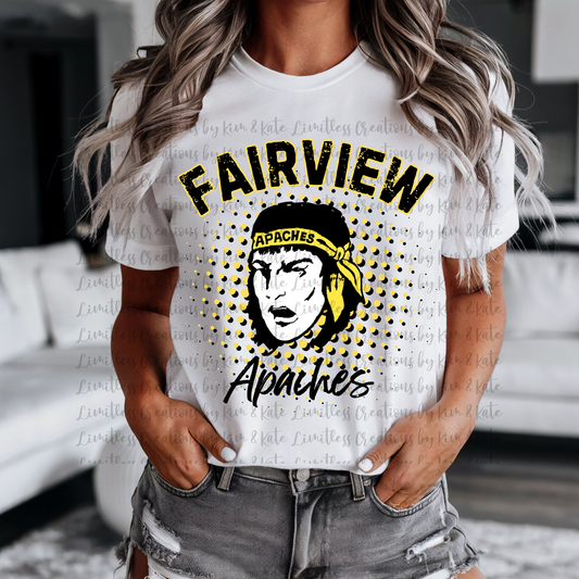 Fairview Apaches Mascot Head Shirt