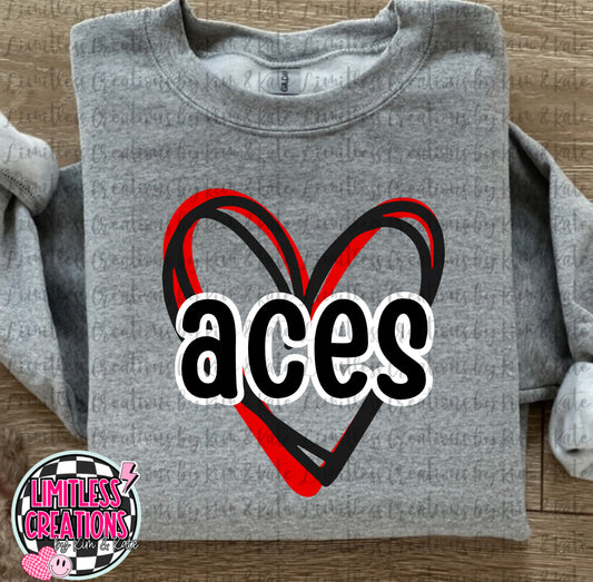 Aces Double Heart Shirt