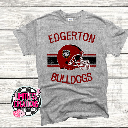 Bulldog Football Helmet Graphic Shirt