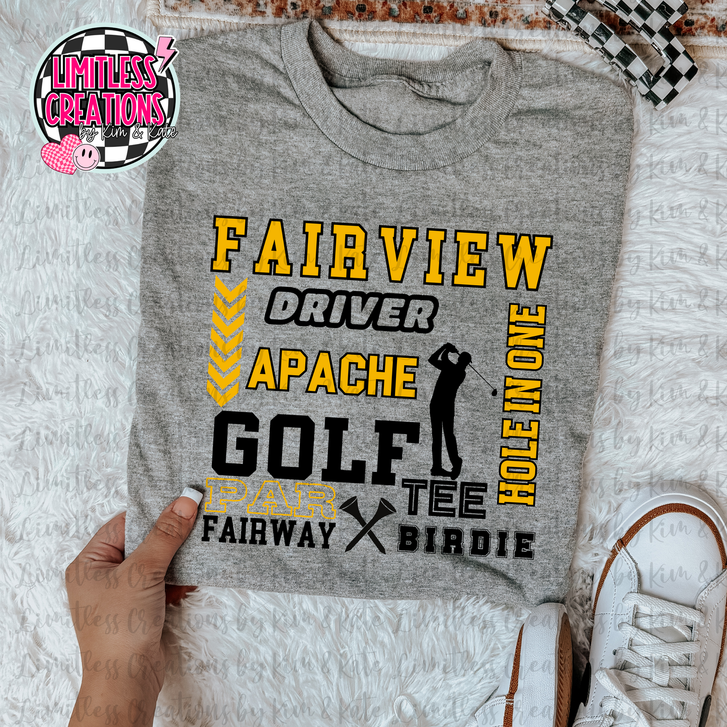 Fairview Apaches Golf Words shirt