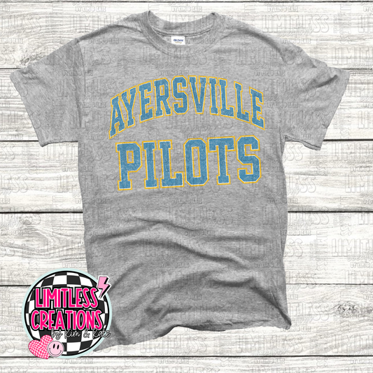Ayersville Pilots Varsity Letters Shirt