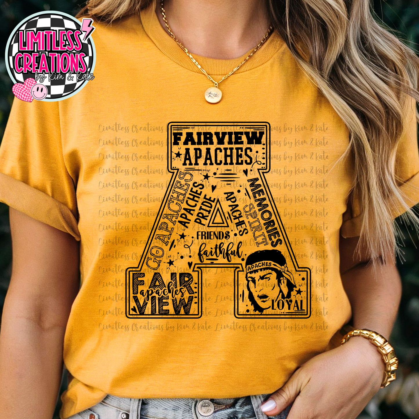Fairview Apaches A Typography Shirt