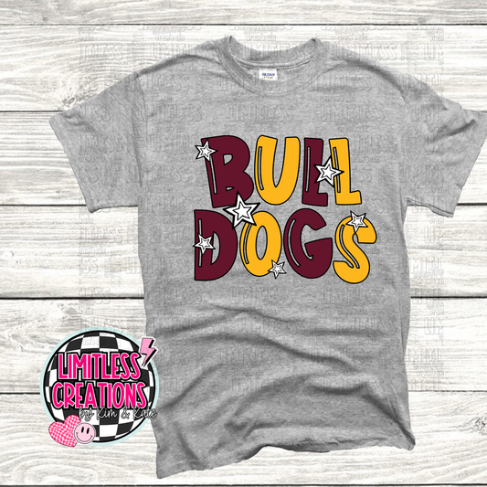 Bulldogs with stars Graphic Shirt