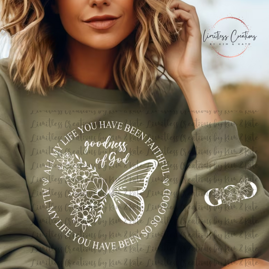 Goodness of God Butterfly  Shirt