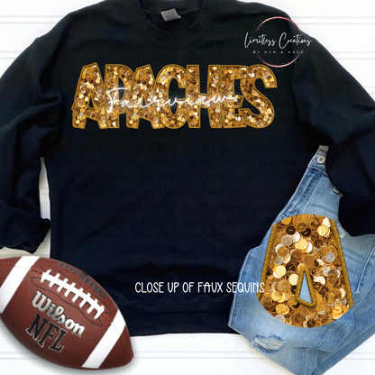 Apaches Faux Sequin Shirt