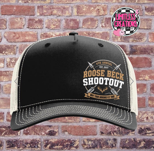 Roose Beck Shootout  Fundraiser Hat Design 2