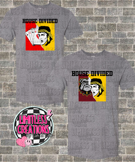 House Divided Graphic Shirt (Aces, Apaches, Bulldogs, etc)