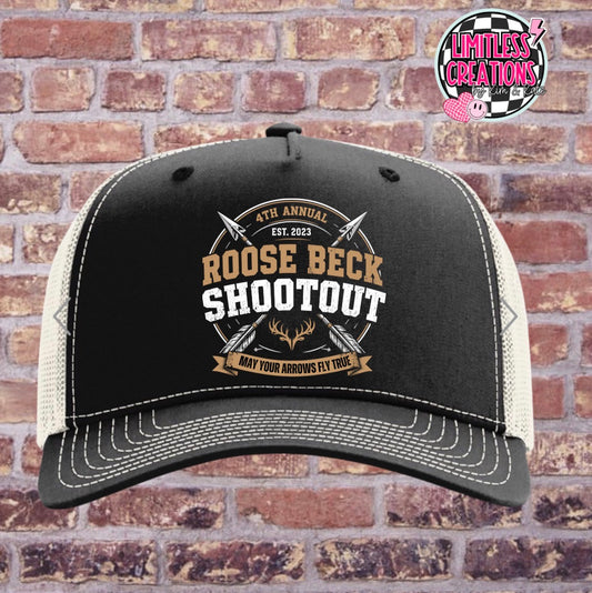 Roose Beck Shootout  Fundraiser Hat Design 3