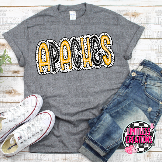 Fairview Apaches Dotted Word graphic Shirt